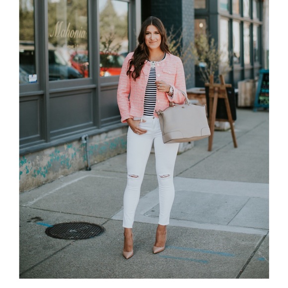 J.Crew Peplum Lady Jacket in Neon Fuschia Tweed - Picture 8 of 14